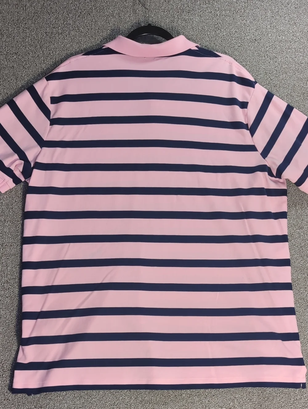 Polo Ralph Lauren Classic Fit Cotton Polo Size XXL Pink/Blue Striped White Pony